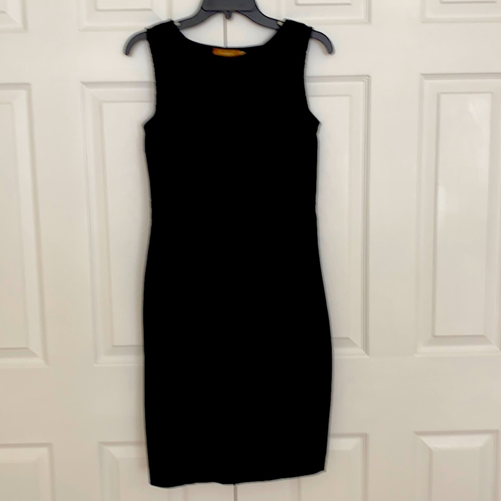 Conbipel Italia black 100% cotton cocktail dress